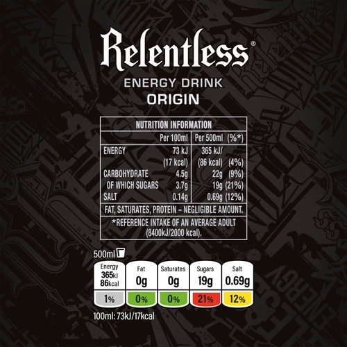 Relentless Origin Energy Drink  thumbnail 3