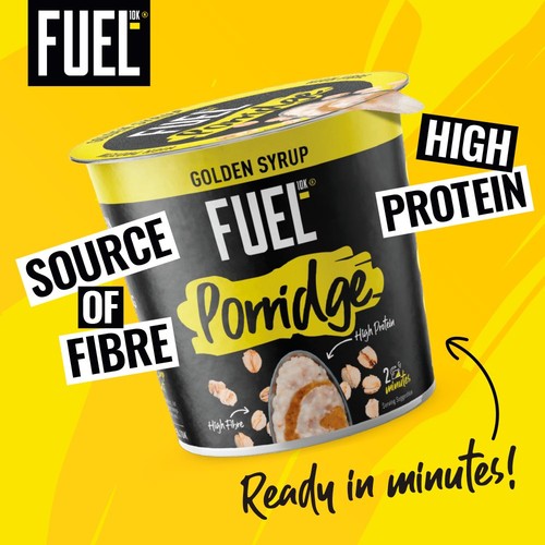 FUEL10K High Protein Golden Syrup Porridge Oat Cereal Pot 70g thumbnail 5