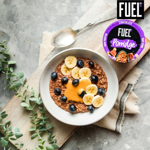 FUEL10K High Protein Chocolate Porridge Oat Cereal Pot 70g thumbnail 3