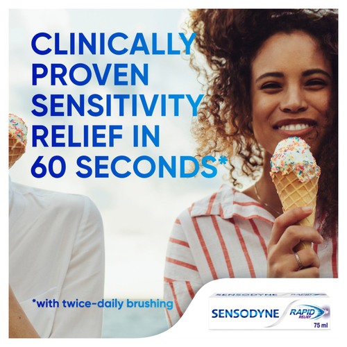 Sensodyne Rapid Relief Sensitive Toothpaste Original Mint 75ml thumbnail 3