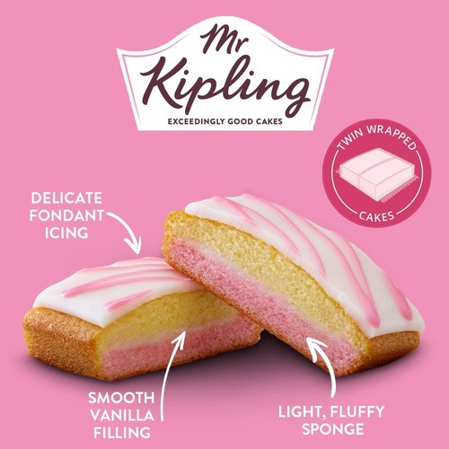 Mr Kipling Angel Slices Cakes Multipack Snack 3x2pk thumbnail 2