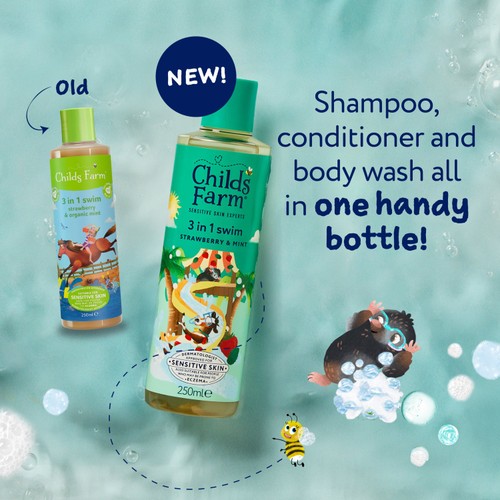 Childs Farm 3 In 1 Swim Strawberry & Organic Mint thumbnail 3