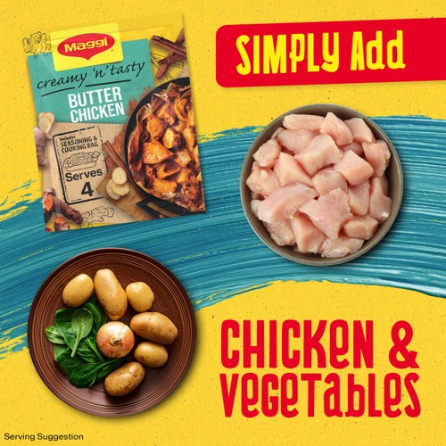 Maggi  Juicy Creamy Butter Chicken Herb and Spice Seasoning Mix thumbnail 3