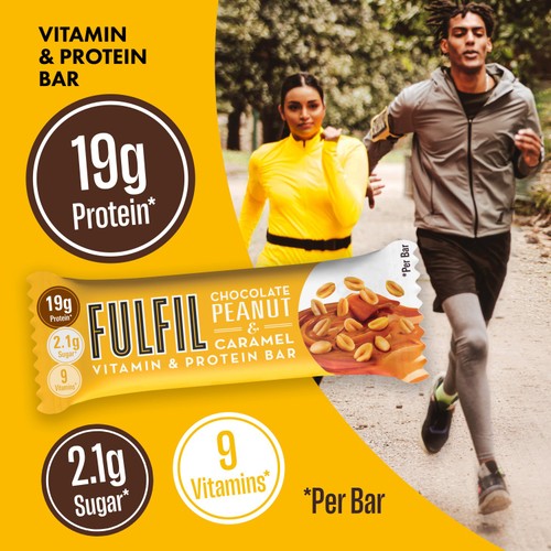 Fulfil Chocolate Peanut & Caramel Flavour Vitamin & Protein Bar 55g thumbnail 4