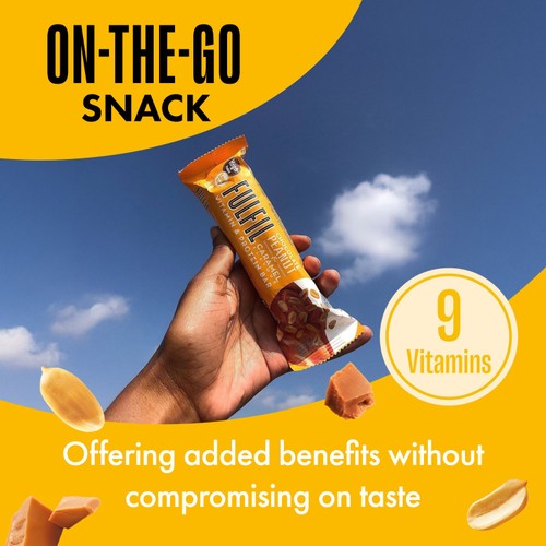 Fulfil Chocolate Peanut & Caramel Flavour Vitamin & Protein Bar 55g thumbnail 5