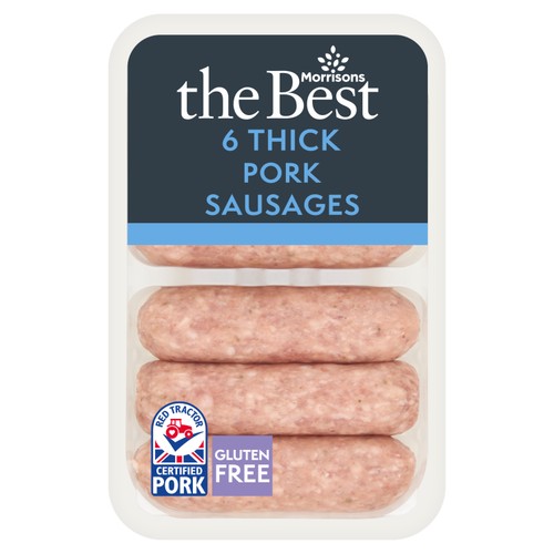 Morrisons The Best 6 Thick Pork Sausages 400g