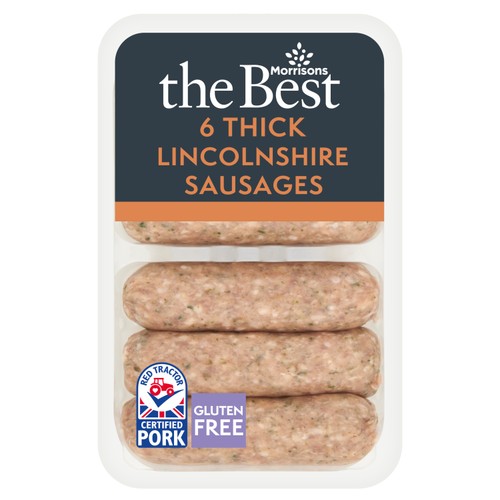 Morrisons The Best 6 Thick Lincolnshire Sausages 400g