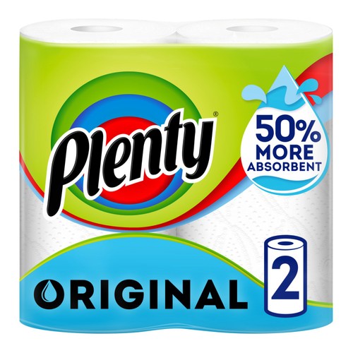 Plenty White Kitchen Towel 2 Rolls