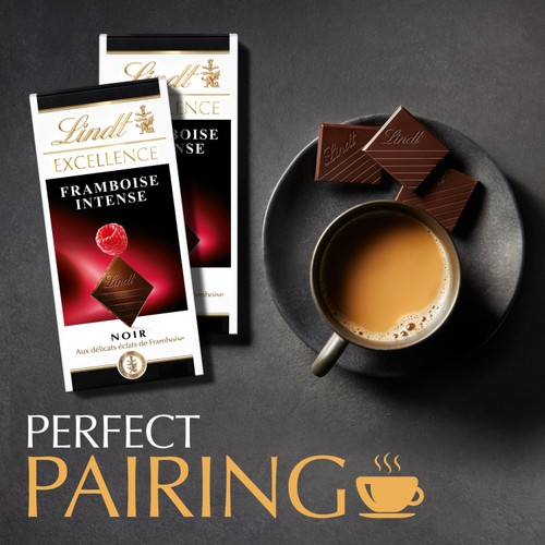 Lindt Excellence Dark Raspberry Chocolate Bar 100g thumbnail 5