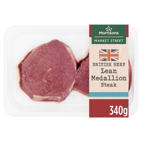 Morrisons British Beef Lean Medallion Steak 340g