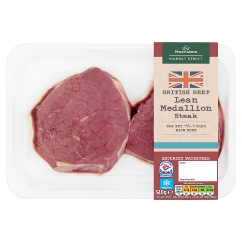 Morrisons British Beef Lean Medallion Steak 340g thumbnail 2