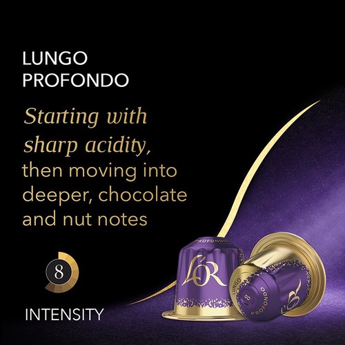L'OR Espresso Lungo Profondo Coffee Pods x10 Intensity 8 thumbnail 2