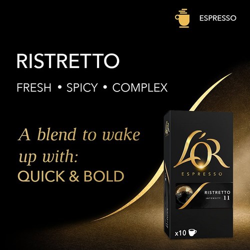 L'OR Espresso Ristretto Coffee Pods x10 Intensity 11 thumbnail 2