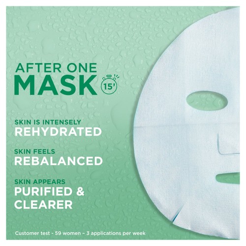 Garnier Skin Active Moisture Bomb Tissue Mask Green Tea 32G thumbnail 2