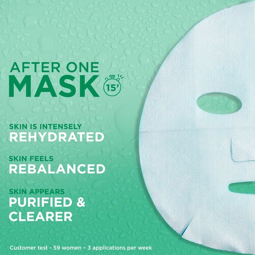 Garnier Skin Active Moisture Bomb Tissue Mask Green Tea 32G thumbnail 4