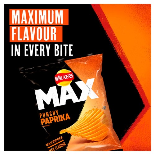 Walkers Max Punchy Paprika Multipack Crisps  thumbnail 3