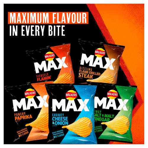 Walkers Max Punchy Paprika Multipack Crisps  thumbnail 6