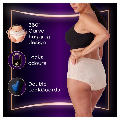 Always Discreet Boutique Incontinence Pants Plus Medium Peach 9 pack thumbnail 2