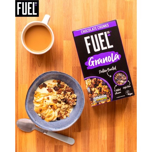 FUEL10K Chocolate Chunks Protein Granola Breakfast Cereal 400g thumbnail 3
