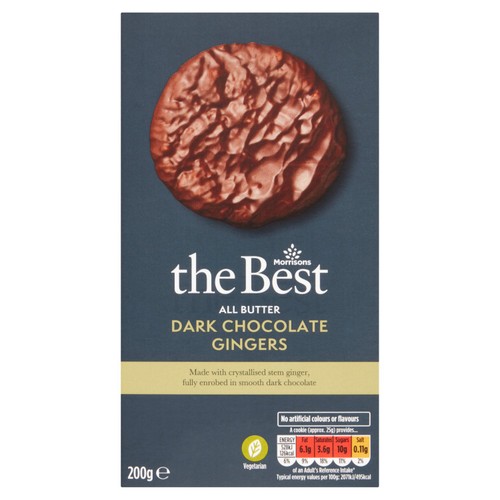 Morrisons The Best All Butter Dark Chocolate Ginger Cookies 200g