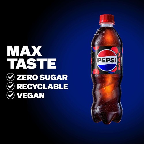 Pepsi Max Cherry No Sugar Cola Bottle thumbnail 2