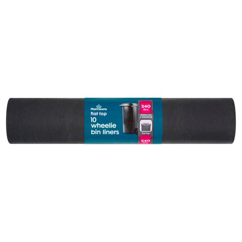Morrisons 240L Flat Top Wheelie Bin Liners