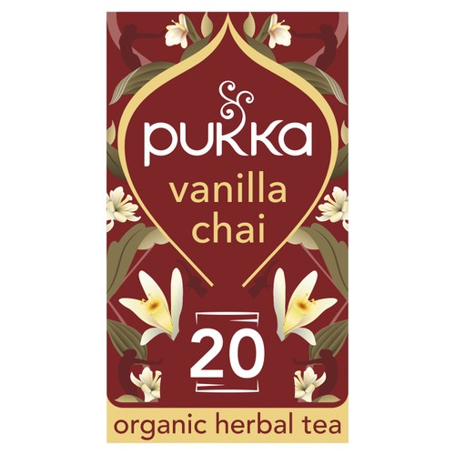 Pukka Vanilla Chai, Organic Herbal Tea with Cinnamon & Cardamom, 20 Sachets