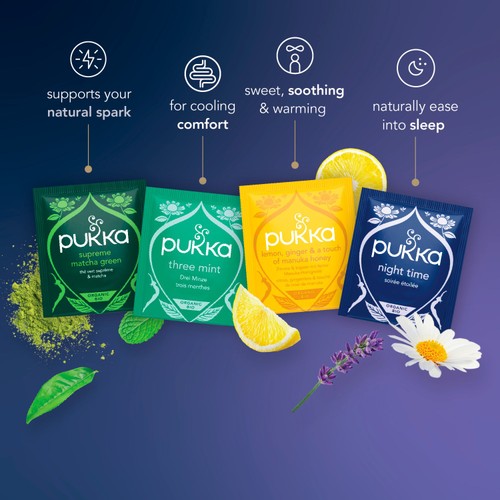 Pukka Organic Herbal Tea Collection, Four Flavours 20 Herbal Tea Bags thumbnail 2
