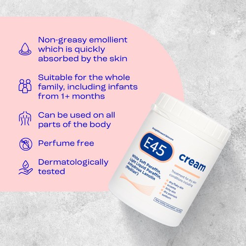 E45 Moisturiser Lotion, Body, Face And Hand Lotion For Very Dry Skin thumbnail 2