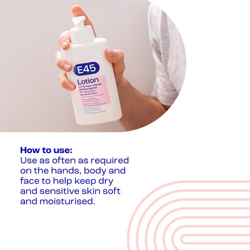 E45 Moisturiser Body Lotion for Dry & Sensitive Skin   500ml thumbnail 5