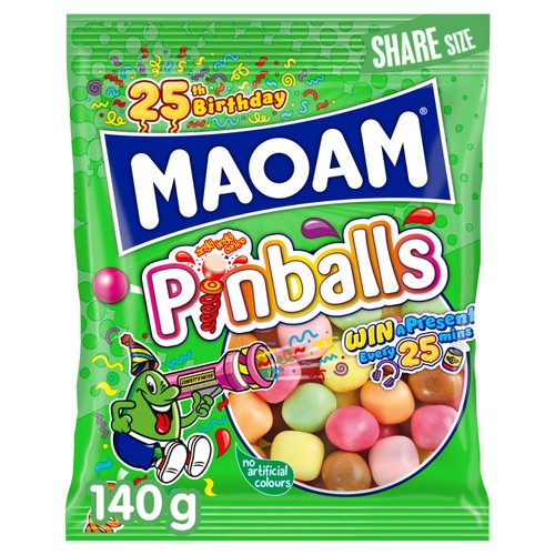 Maoam Pinballs Sweets Share Bag 140g