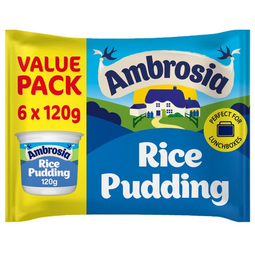 Ambrosia Rice Pudding Dessert Snack Pots Multipack 6 x 120g