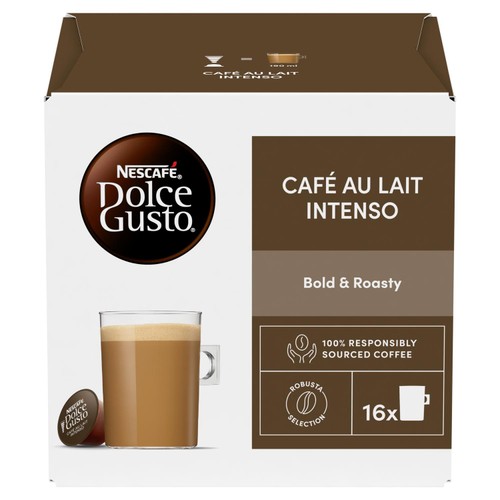 Nescafe Dolce Gusto Cafe Au Lait Intenso Coffee Pods x 16
