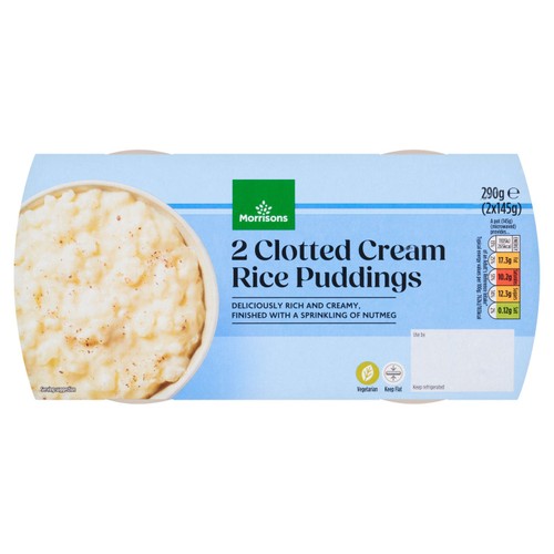 Morrisons 2 Clotted Cream Rice Puddings