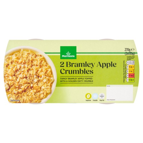 Morrisons 2 Bramley Apple Crumbles
