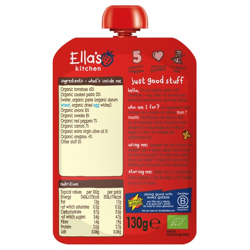 Ella's Kitchen Organic Tomato-y Pasta Baby Food Pouch 7+ Months thumbnail 2