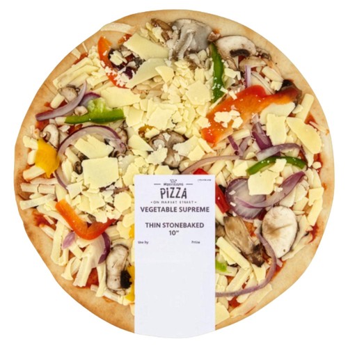 Market Street Vegetable Supreme Thin Stonebaked 10" Pizza