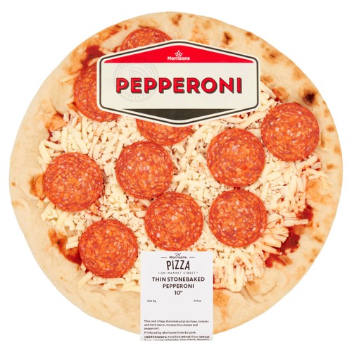 Market Street Thin Stonebaked Pepperoni 10" Pizza