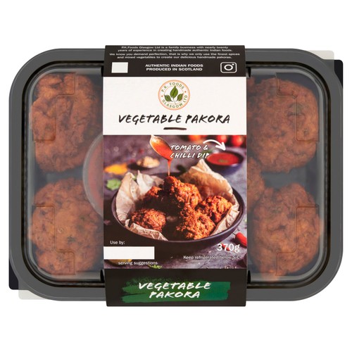 P. K. Foods Vegetable Pakora With Tomato And Chilli Dip 370g
