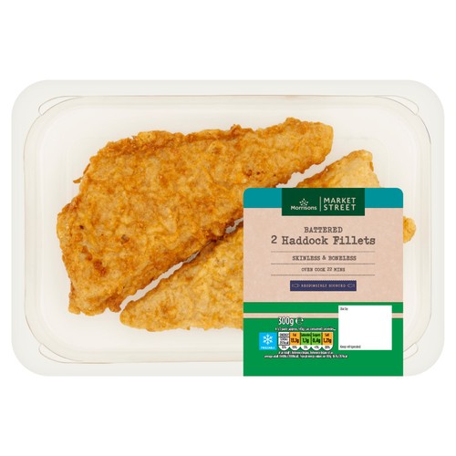 Morrisons 2 Battered Haddock Fillets