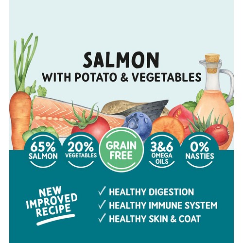 Naturo Adult Dog Grain Free Salmon And Potato With Vegetables thumbnail 2