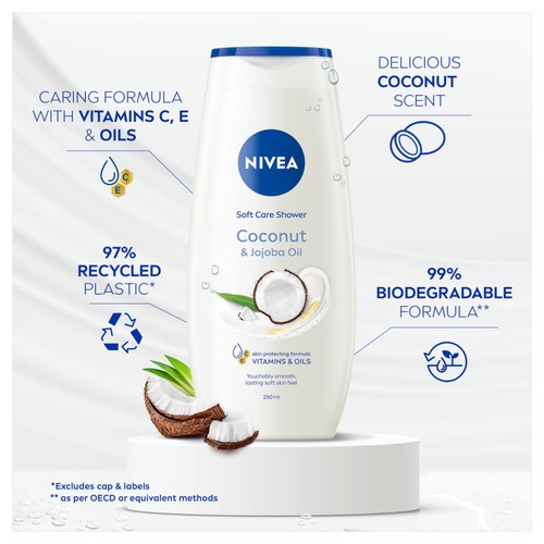  NIVEA Coconut & Jojoba Oil Shower Cream thumbnail 3