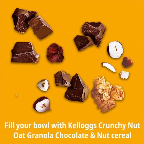Kellogg's Crunchy Nut Hazelnut & Chocolate Breakfast Granola 600g thumbnail 2