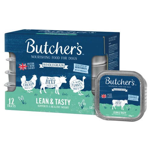 Butcher's Wholegrain Lean & Tasty Low Fat Dog Food Trays Variety Pack thumbnail 2