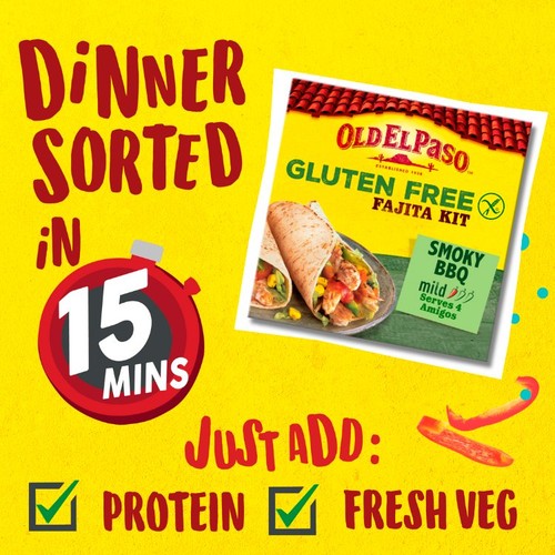 Old El Paso Gluten Free Smoky BBQ Fajita Kit thumbnail 7