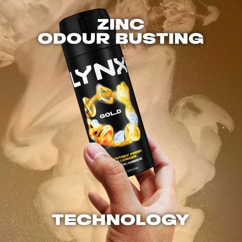 Lynx Gold Body Spray Deodorant For Men 150ml thumbnail 2