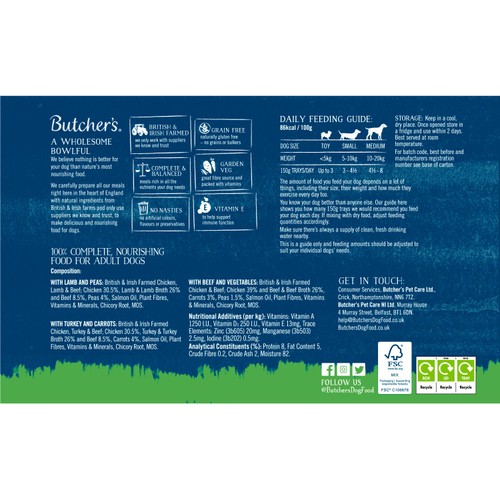 Butcher's Grain Free Traditional Recipes Dog Food Trays thumbnail 3