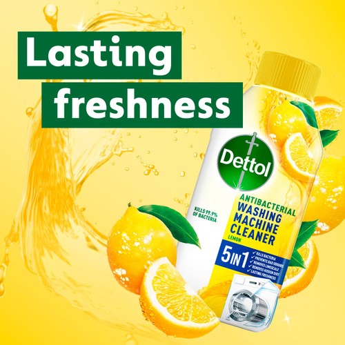 Dettol 5-In-1 Lemon Breeze Antibacterial Washing Machine Cleaner thumbnail 2