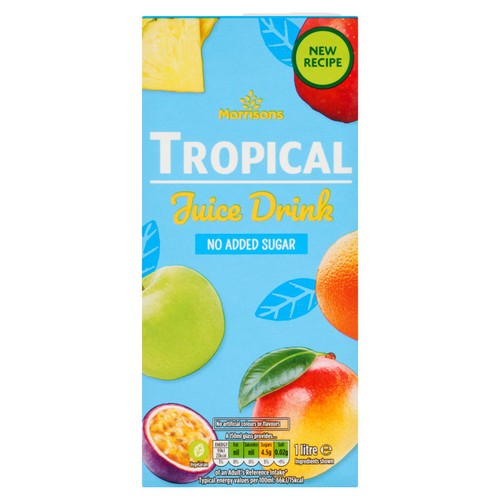 Morrisons No Added Sugar Tropical Fruit Juice Drink 1L