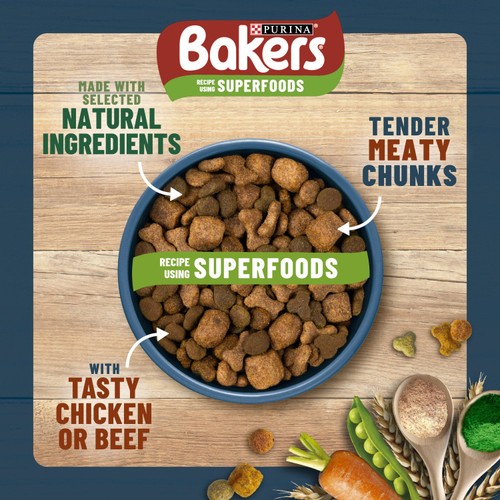 Bakers Adult Dry Dog Food Chicken & Veg  thumbnail 5